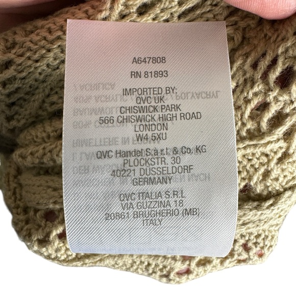 Peace Love World Boheme Open Stitch Sweater Color Oat Relaxed Soft Women's Small - Picture 10 of 11